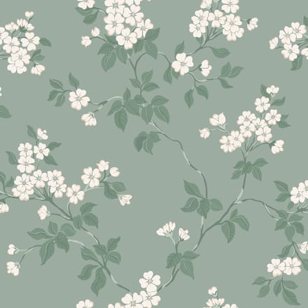 Duro Vliesbehang 679-02 - Blommor & Blad - Botanisch Groen - 53cm x 10.05m