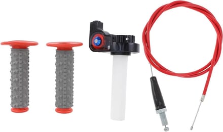 Motorfiets Handgrepen Set - Stuur Grips - Comfortabel Rijden - Antislip Rubber Ontwerp - 22mm 24mm - Rood