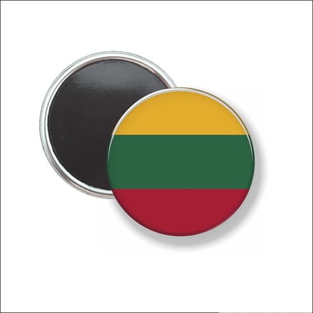 Button Met Magneet 58 MM - Vlag Lithouwen - NIET VOOR KLEDING