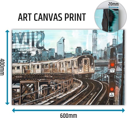New York metro canvas schilderij 60x40 cm
