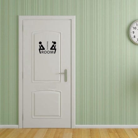 Jumada - Wc sticker - Toilet sticker - 'thinking room' - 10 x 7 cm - Zwart - 1 stuk