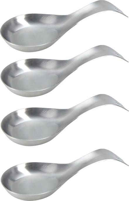 Excellent Houseware Amuselepel - 4x - Serveren kleine hapjes - rvs - 20 cm