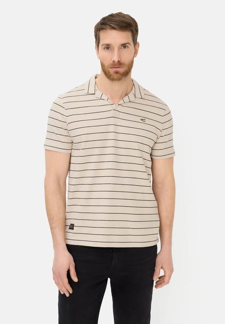 camel active Poloshirt met contrasterende details - Maat - Beigemenswear-S