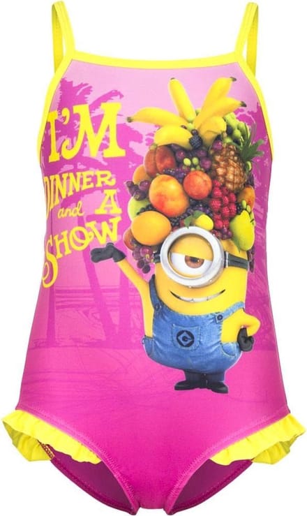 Badpak van Minions Fruity Roze/Geel Mt 98