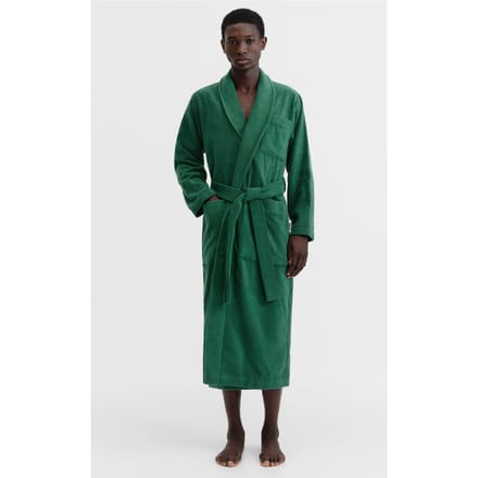 Tekla Unisex Classic Bathrobe Teal Green Größe: XS | Bademäntel Outlet | Unisex | Cyan