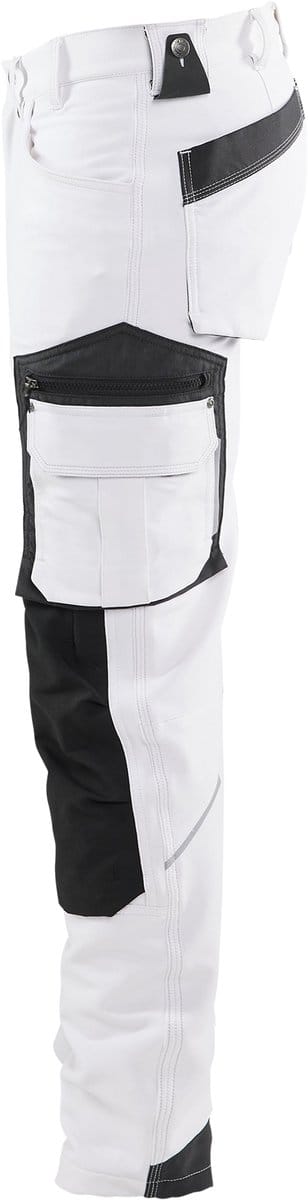 Blaklader Schildersbroek met 4-weg stretch 1089-1645 - Wit/Donkergrijs - D116