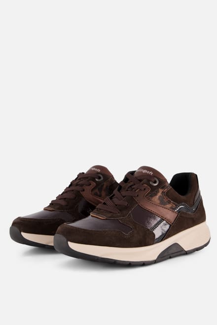 Gabor Rollingsoft Sneakers bruin Suède - Maat 5,5