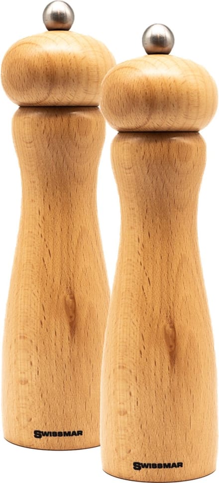 SWISSMAR - Belle peper en zoutmolen set 20 cm natuurlijkhout