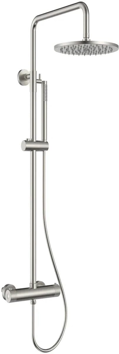 DutchLine - Thermostatische Doucheset Grip-300 - Geborsteld Staal