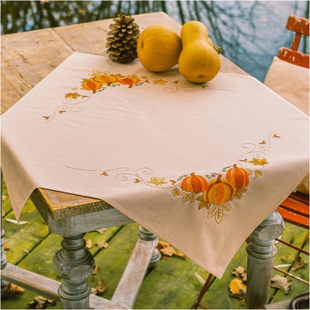 Vervaco - Tafelkleed kit - 72 x 72cm - Herfstpompoenen - PN-0222373