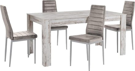 Lynn&Kate-Eetset - 160x90 cm - Lichtgrijs