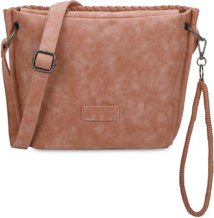 Fritzi aus Preußen Schoudertas Luke03 Root Crossbody Bag Terra Zalmroze