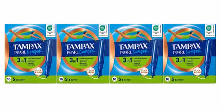 Tampax Pearl Compak Tampon Super - 4X16 Stuks VOORDEELVERPAKKING