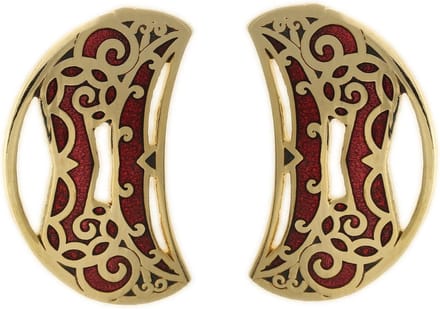 Behave - Oorclips dames - rood - 3 cm