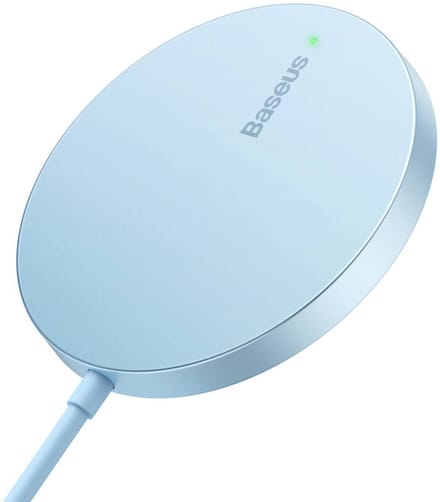 Baseus Simple Mini3 draadloze oplader - Geschikt voor MagSafe en Qi2 - 15 Watt - Blauw