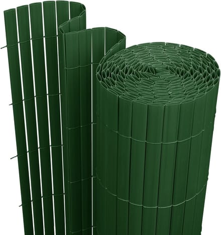Privacy Scherm - Inkijkbescherming Tuin - Balkon Afschermen - Drie Ribversterkingen - 1 x 10 m - Groen