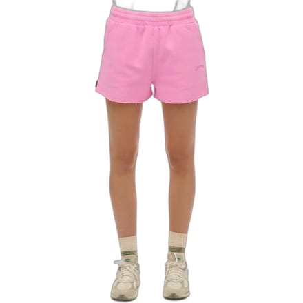 Superdry Essential Logo Garment Dye Shorts Pink Grootte: 38