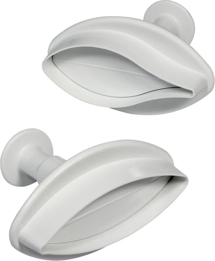 Plunger cutter - set van 2 lelie bladeren - large - PME Arts&Crafts