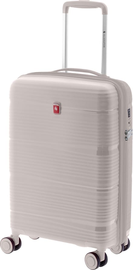 Gladiator Bionic Handbagage Koffer - 55x35x20/26 cm - 36/46 liter - Expandable - TSA slot - Beige