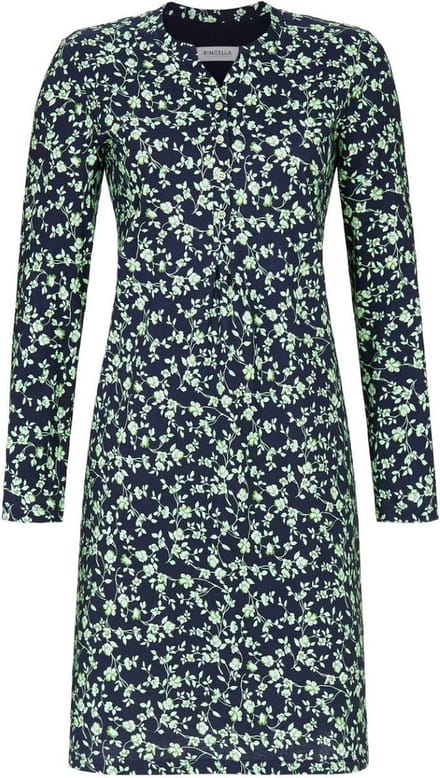 Ringella – Green Flowers – Nachtkleed – 4511026 – Night Blue – Maat 38