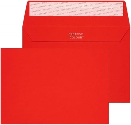 Creatieve Kleuren Enveloppen C6 Zelfsluitend Rood - Pak van 500