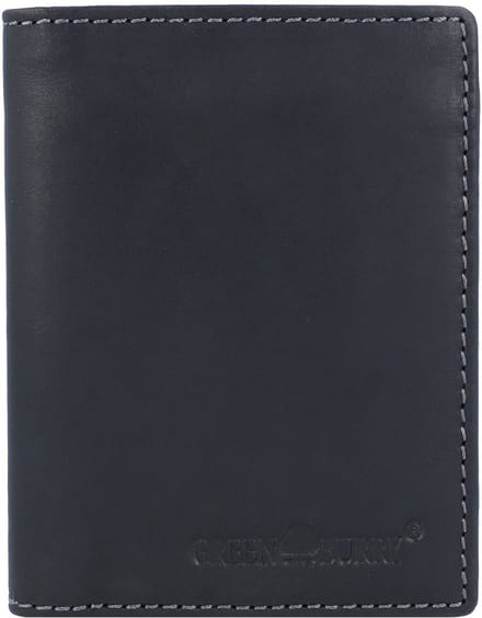 Greenburry Vintage Identiteitskaart etui RFID Leer 9 cm - schwarz