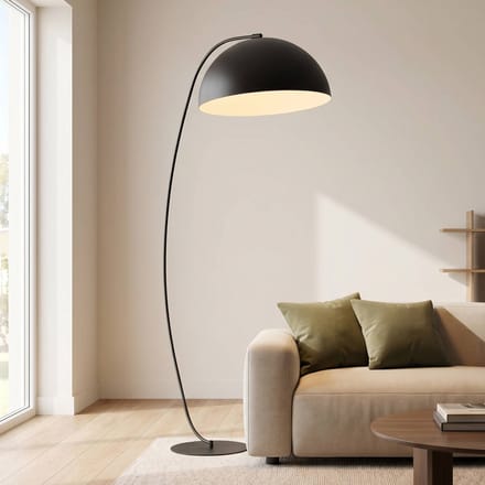 EMIBIG LIGHTING Vloerlamp Arcos, zwart, hoogte 150 cm, metaal