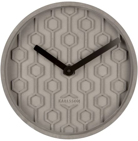 Karlsson Wandklok Honeycomb - Grijs - Ø31cm - Wandklok