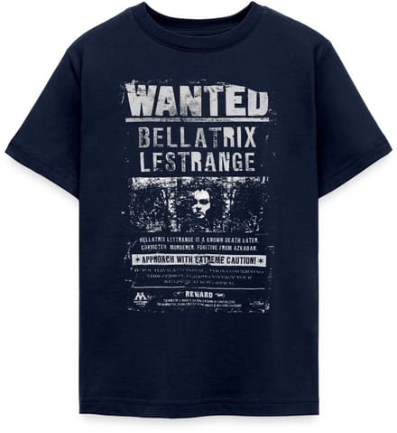 Harry Potter Bellatrix Lestrange Wanted Poster T-Shirt Tiener
