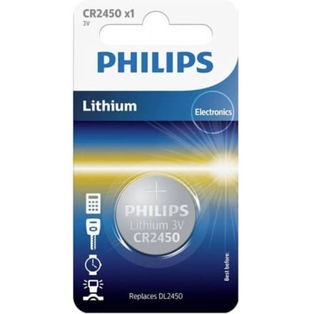 Philips Knoopcel CR2450 3 V 1 stuk(s) Lithium Minicells