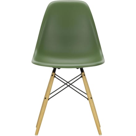 Vitra - DSW Eames Plastic Sidechair - forest RE - gelige esdoorn - groen