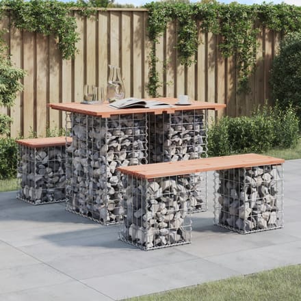 vidaXL - Tuintafel - Schanskorfontwerp - 100x70x72 - cm - massief - grenenhout
