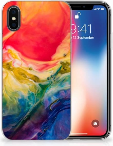 Hoesje maken Apple iPhone X | Xs Watercolor Dark