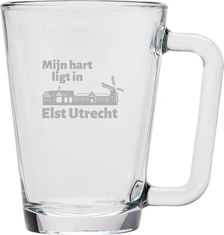 Gegraveerde theeglas 26cl Elst Utrecht