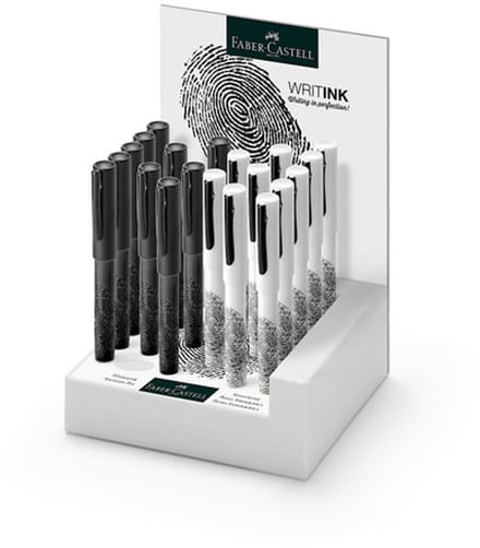 Faber Castell vulpen Faber Castell WRITink Print display 20 stuks zwart/wit