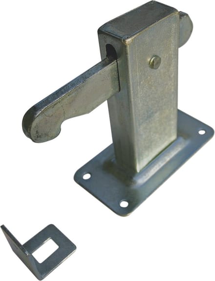 Deurvergrendeling - staal - met haak - slotvergrendeling - 12 x 6 x 13 cm