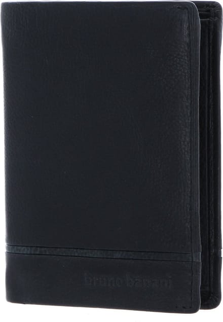 bruno banani Leren Portemonnee Frankfurt Wallet With Flap Black Zwart