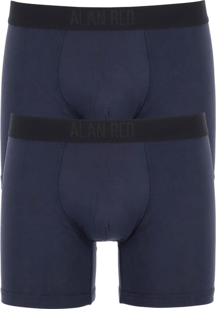 ALAN RED boxershorts Bomber bamboo (2-pack) - donkerblauw
