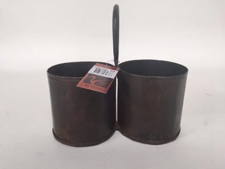 Opbergbakjes - Oud IJzer - Roestbruin - 21 x 21 cm