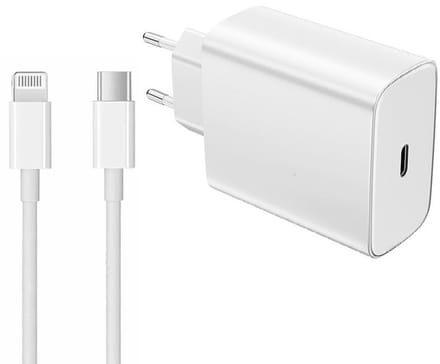 USB C Adapter 45W snellader met USB C naar Geschikt voor: USB Lightning - 2M kabel Geschikt voor Apple iPhone 14/13/12/10/9/8/7/6 Pro/Plus/Mini/Pro Max & iPad