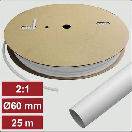Electronic Garage EG25CA038 Krimpkous zonder lijm Wit 60 mm 30 mm Krimpverhouding:2:1 25 m
