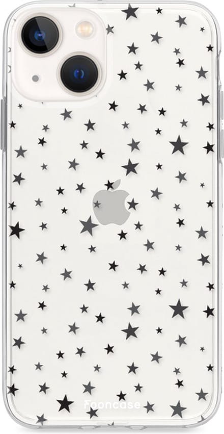 Fooncase Hoesje Geschikt voor iPhone 14 Plus - Shockproof Case - Back Cover / Soft Case - Stars / Sterretjes