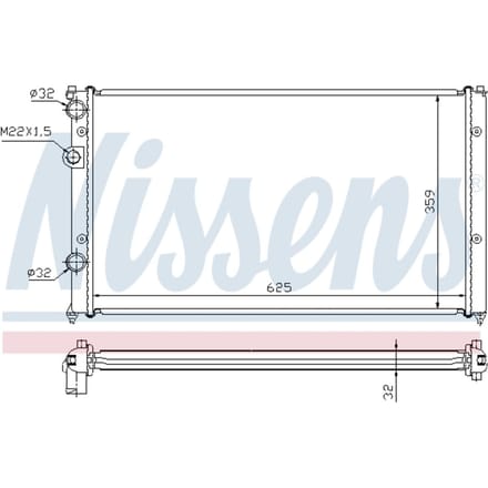 Radiator, motorkoeling NISSENS 652551