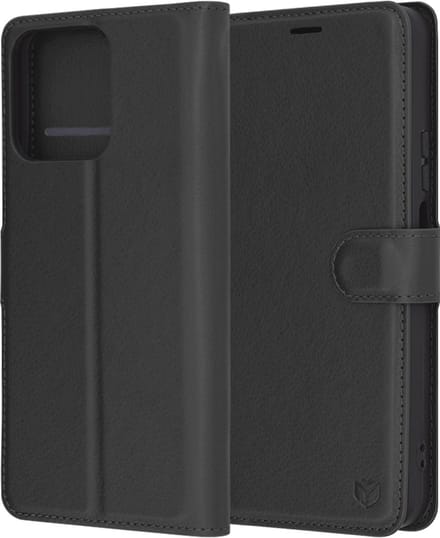 Hoesje geschikt voor HONOR 200 Smart/X7c - Techsuit Leather Folio Book Wallet Case - Zwart