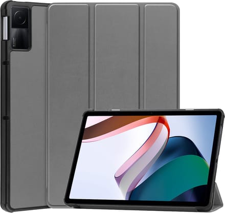 Cazy tablet Hoes geschikt voor Xiaomi Redmi Pad - TriFold Bookcase - Grijs