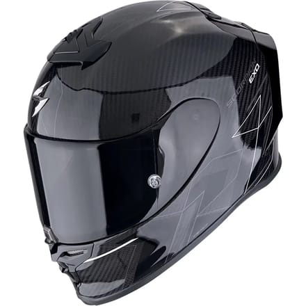 Scorpion EXO-R1 Evo Carbon Air Cynergy Zwart Wit Integraalhelm - Maat M - Helm