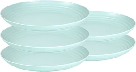Plasticforte Rond bord/camping bord - 10x stuks - D25 cm - mintgroen - kunststof