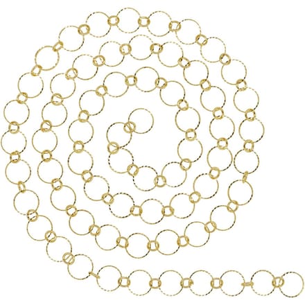 Schakelketting ringen in reliëf - Goud