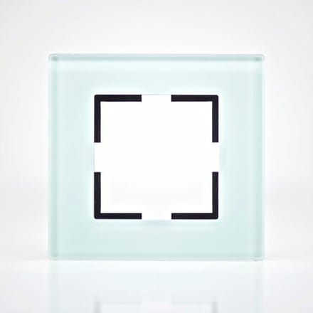 Groen glazen afdekplaatje, 1-voudig, 84x87x10 mm groen