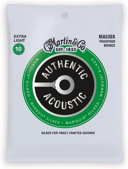 Martin MA530S Silked Snaren voor Akoestische Gitaar (10-47) Phosphor Bronze, Extra Light